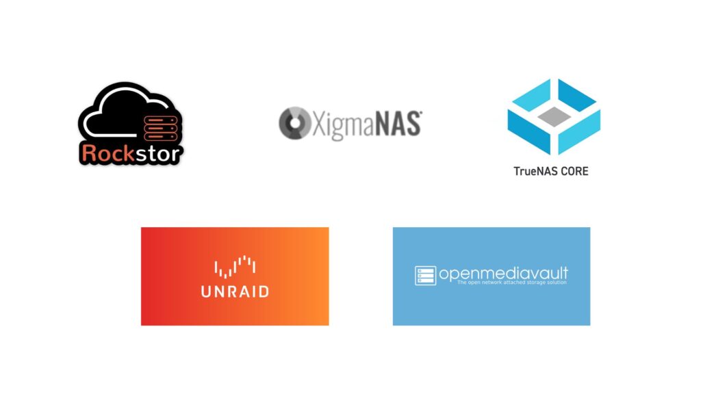 An Image of all NAS OS logos available in the market.