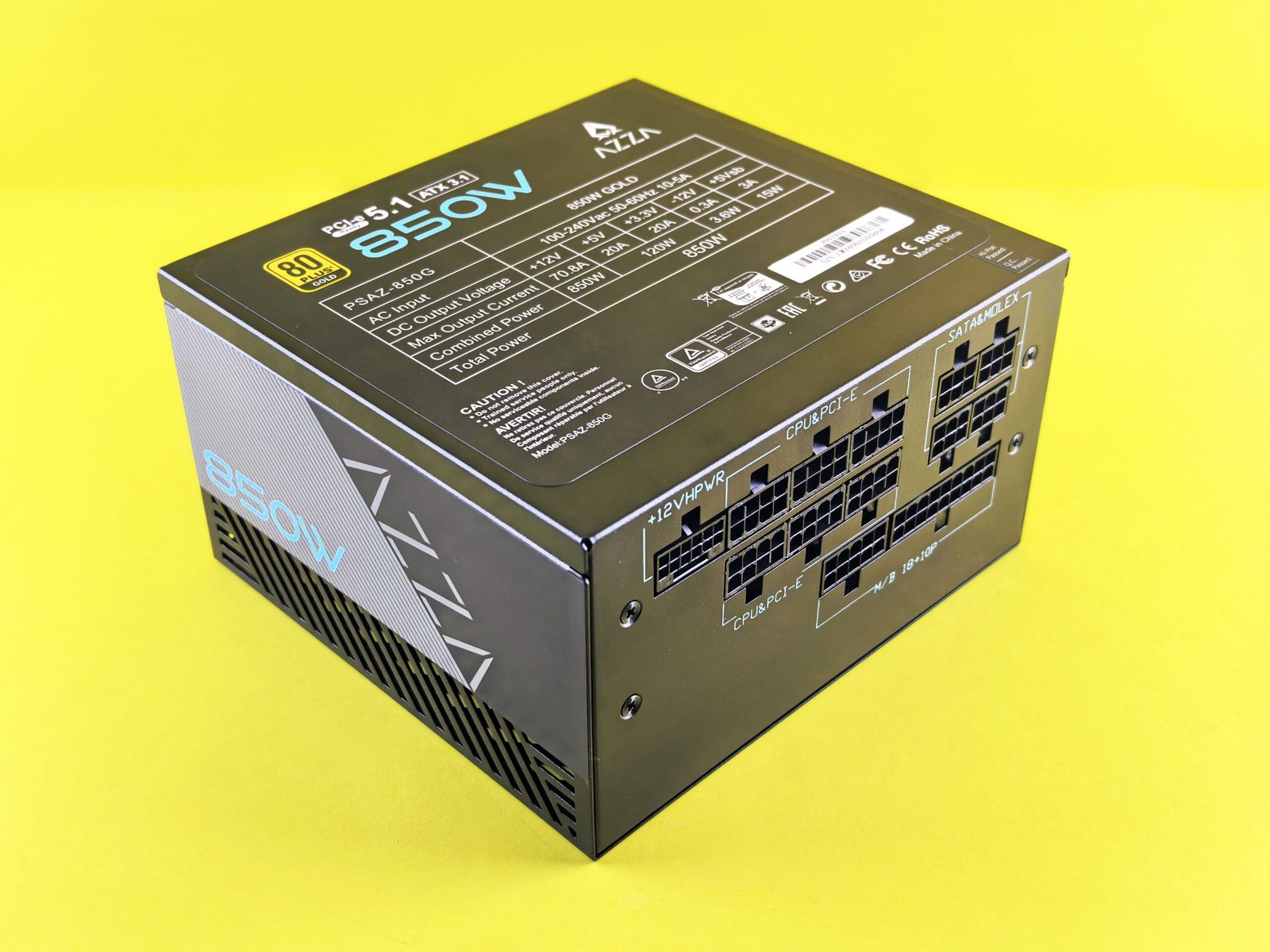 An 850W 80 Plus Gold power supply unit for a gaming PC